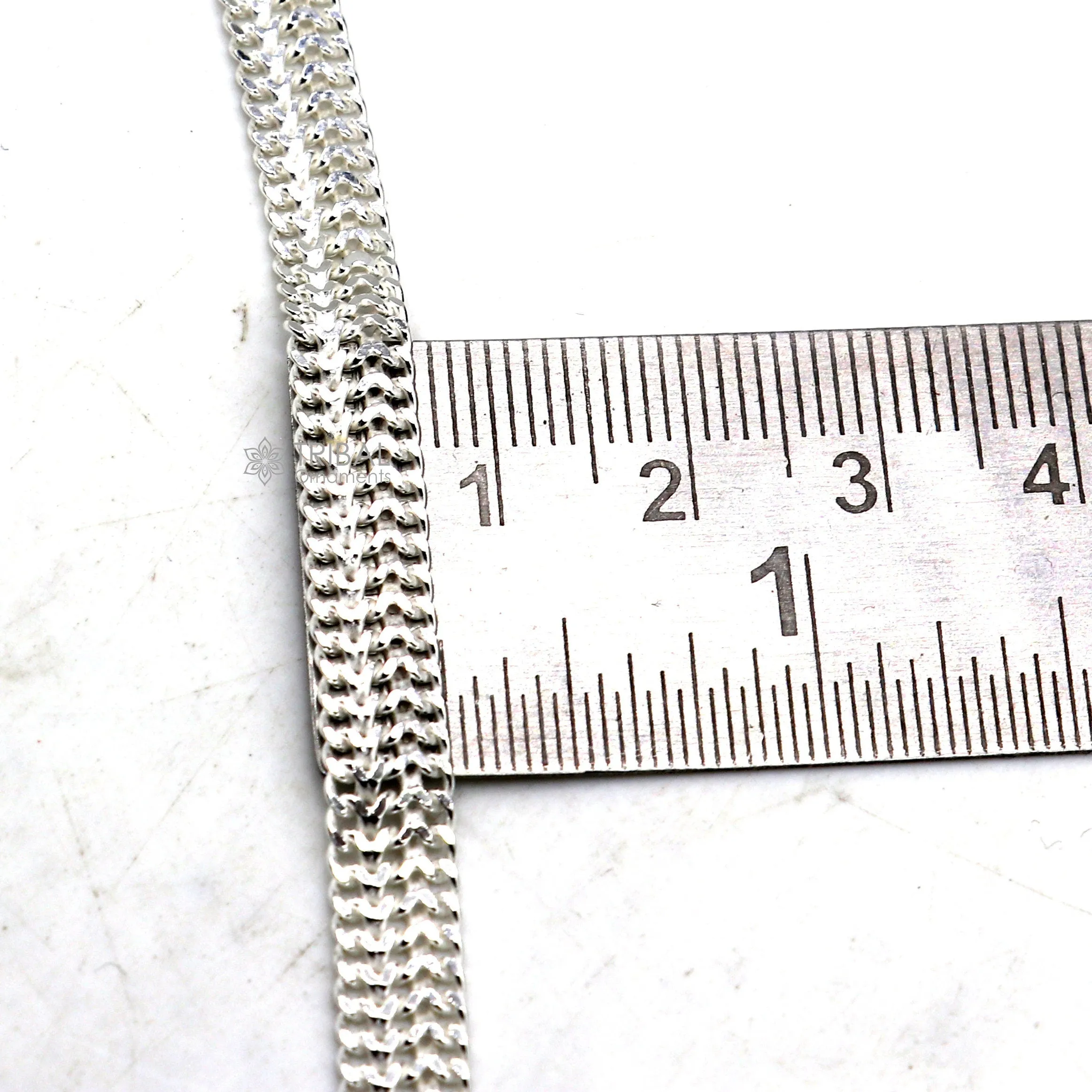 10.5" Long handmade 925 sterling silver amazing wheat chain design ankle bracelet, gift anklets customized belly dance jewelry ank609