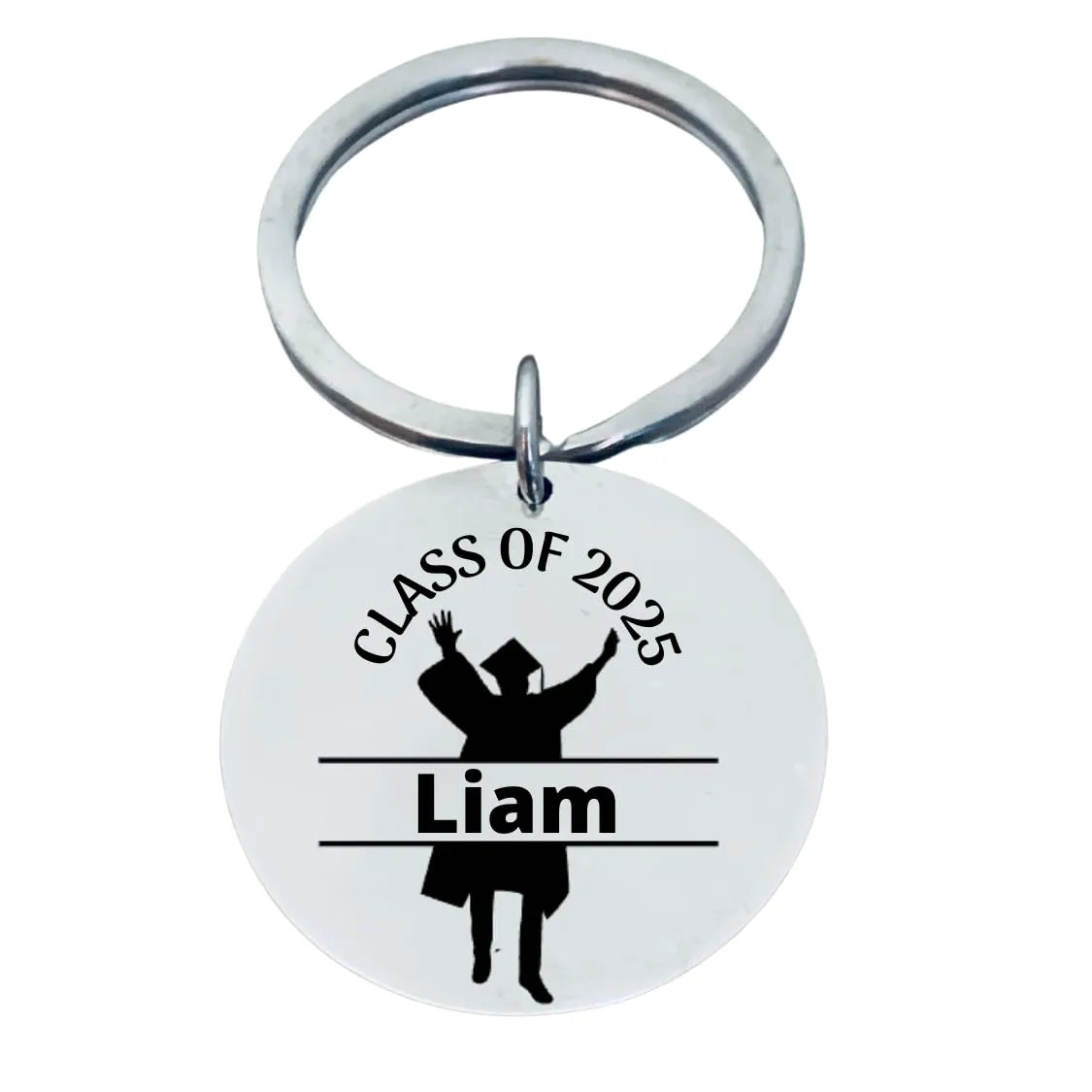 2025 Graduation Gifts for Her, Personalized Charm Keychain with Name Engraved Charm for Women College Graduation Gifts for Her High School