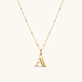 A Initial Necklace In Gold