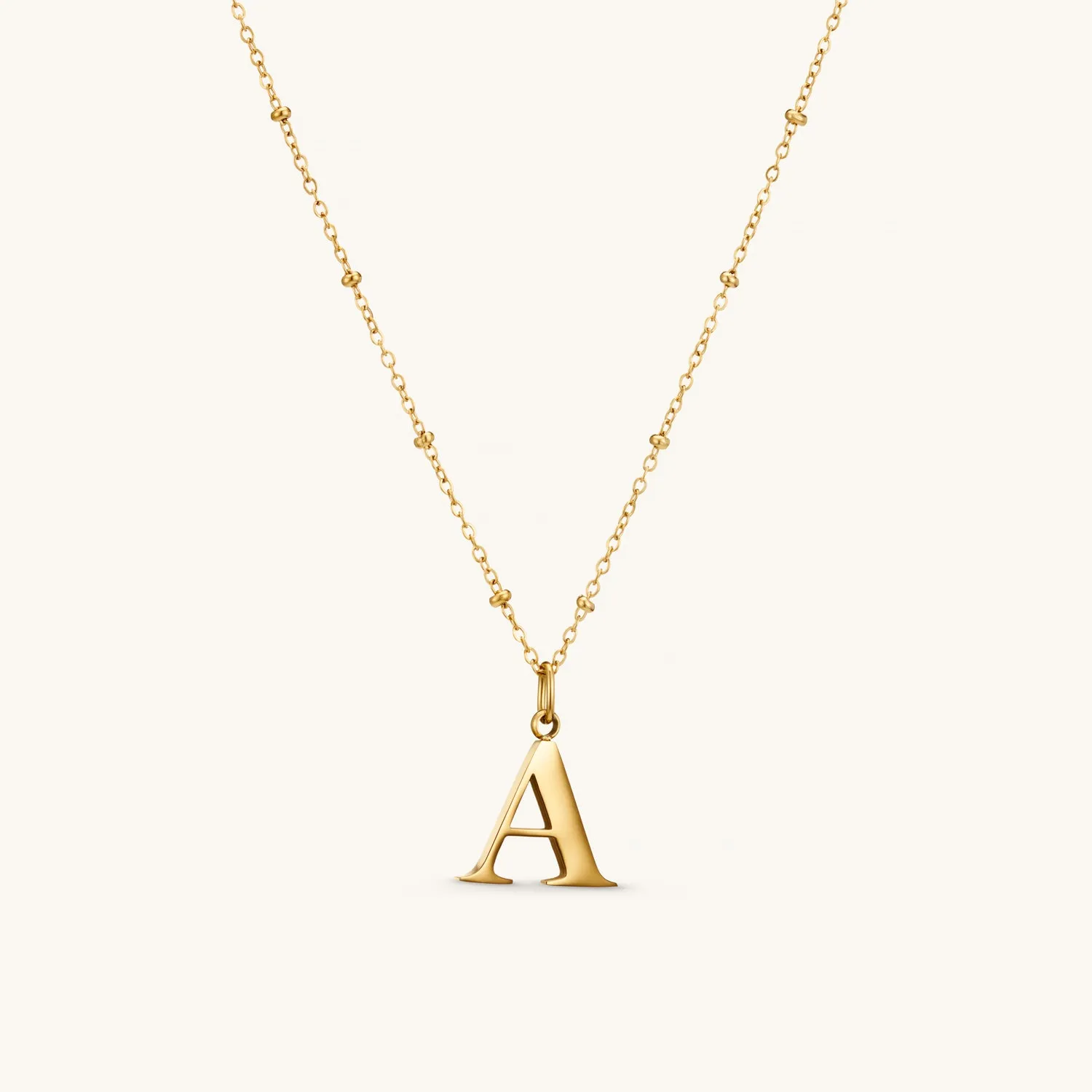A Initial Necklace In Gold