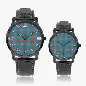 Agnew Ancient Tartan Personalized Your Text Leather Trap Quartz Watch