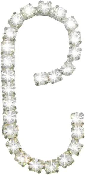 Alphabet Initial Letter "C" Pin Brooch Rhinestone Silver Tone 1 1/2" Fashion Brooch for Women Trendy Accessories for Women Stylish Additions