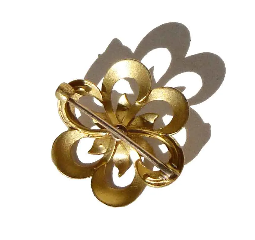 Antique 10K Seed Pearl Pin Edwardian Brooch