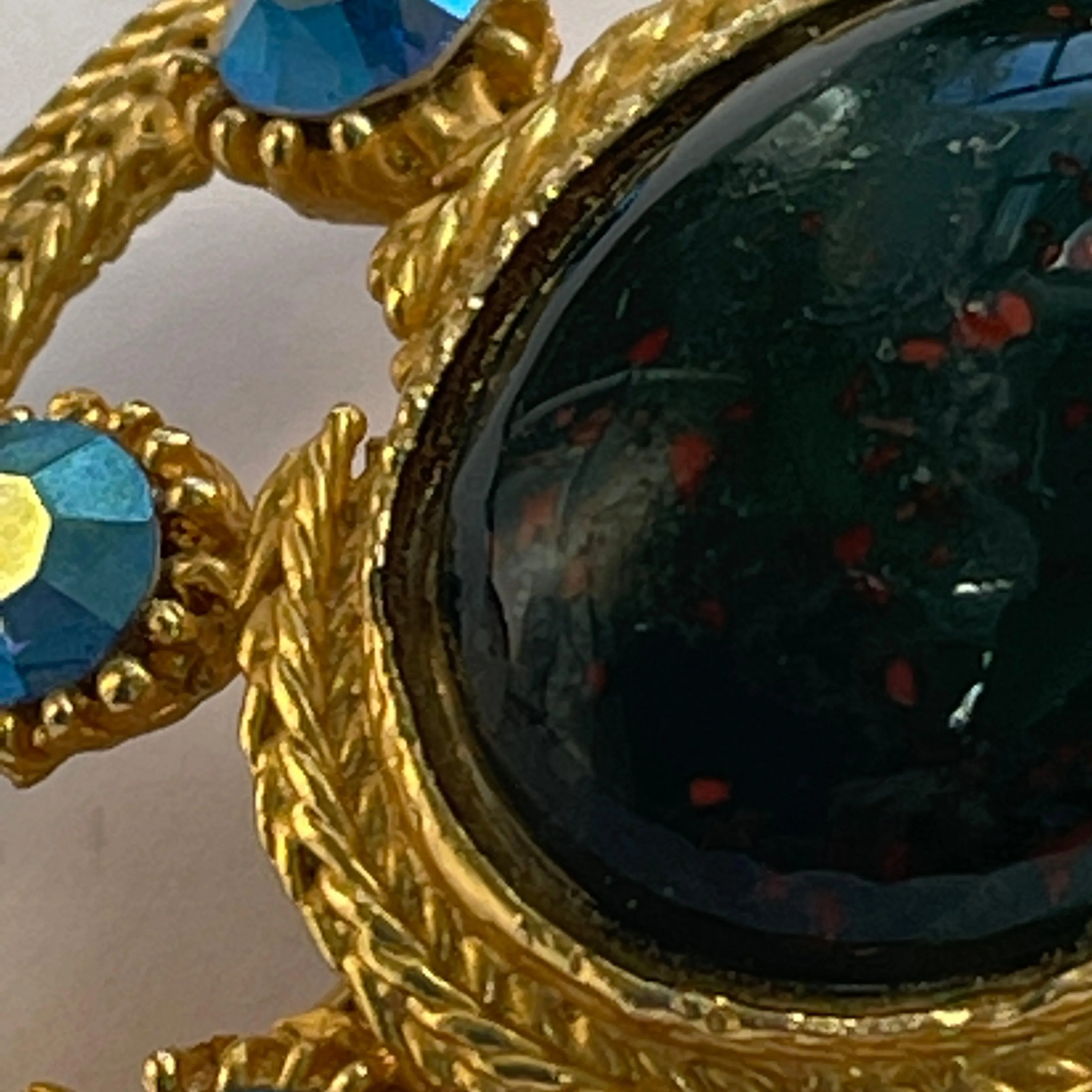 Aurora Borealis & Dragons Breath Vintage Brooch