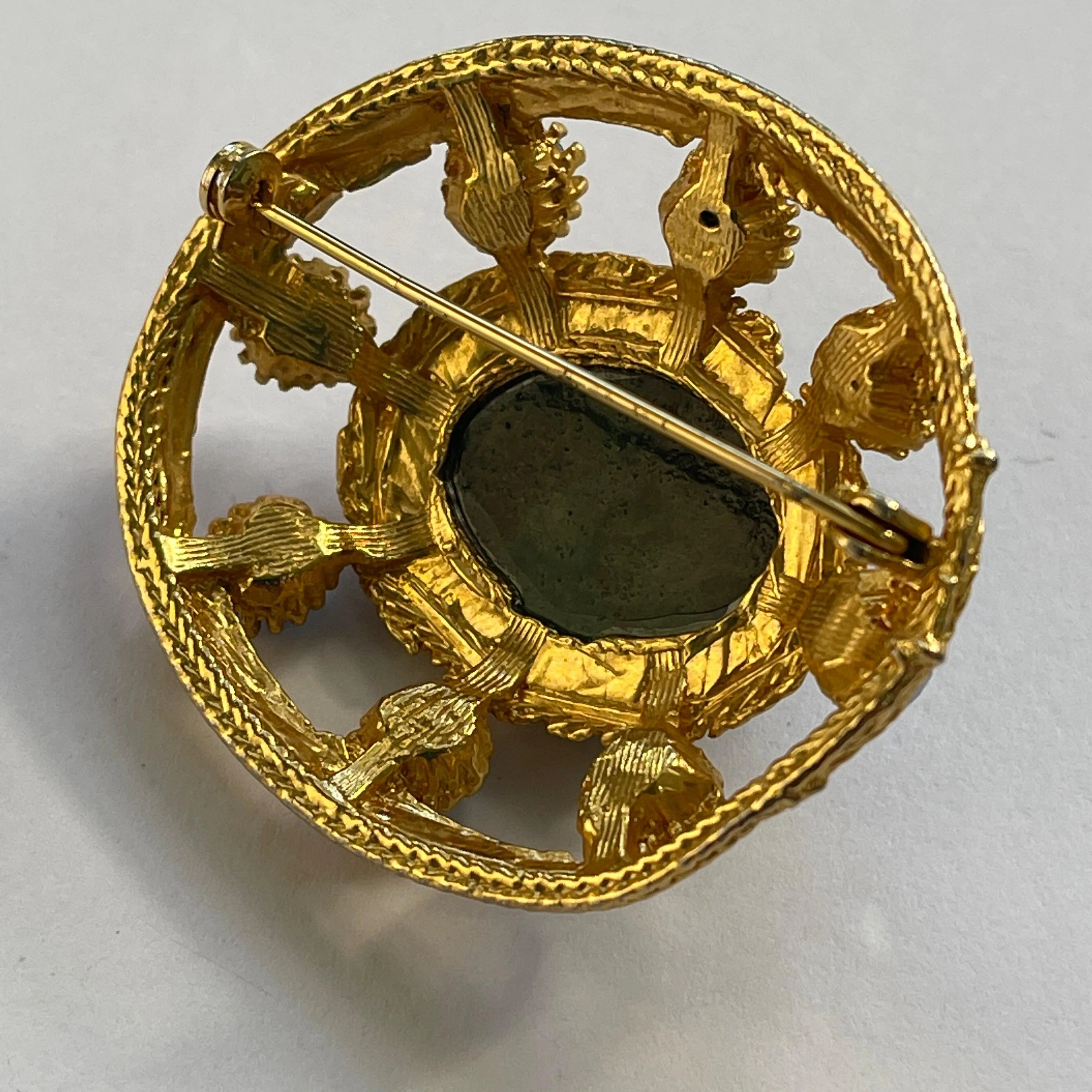 Aurora Borealis & Dragons Breath Vintage Brooch