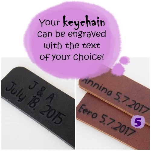 Battle Axe Leather Keychain