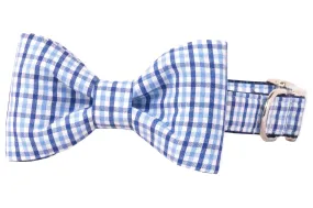 Bennett Blue Gingham Bow Tie Collar