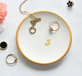 Birthday Gifts for Women: Classic Minimalist Engraved Jewelry Tray (J)