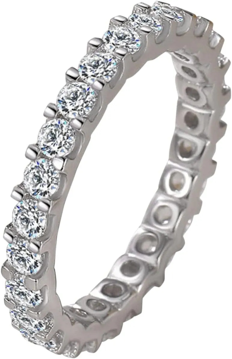 Birthstone Rings For Women Dainty Stackable Engagement Promise Rings Cubic Zirconia Ring Ideal Gifts