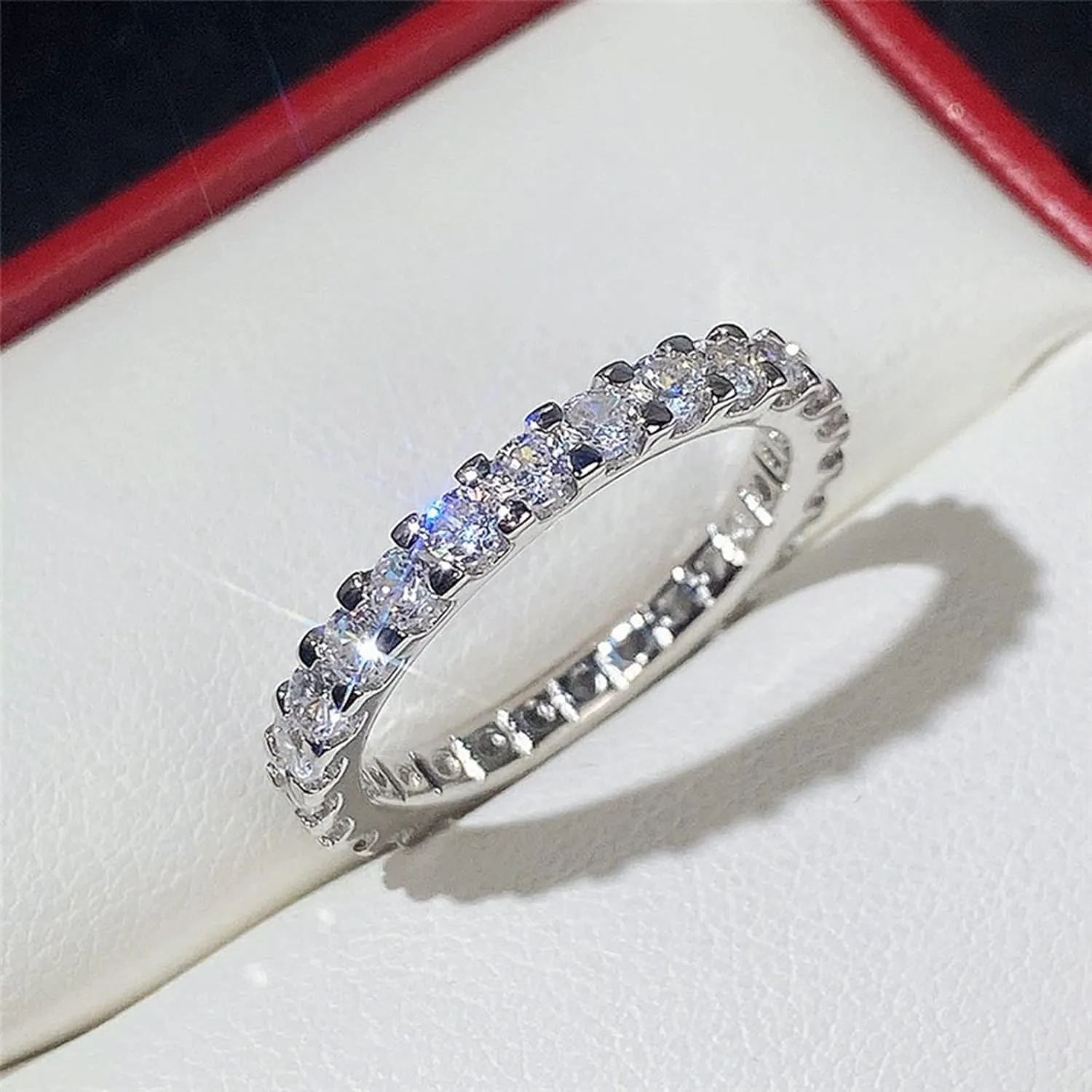 Birthstone Rings For Women Dainty Stackable Engagement Promise Rings Cubic Zirconia Ring Ideal Gifts