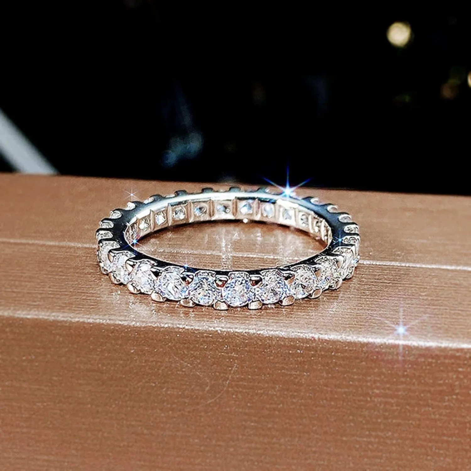 Birthstone Rings For Women Dainty Stackable Engagement Promise Rings Cubic Zirconia Ring Ideal Gifts