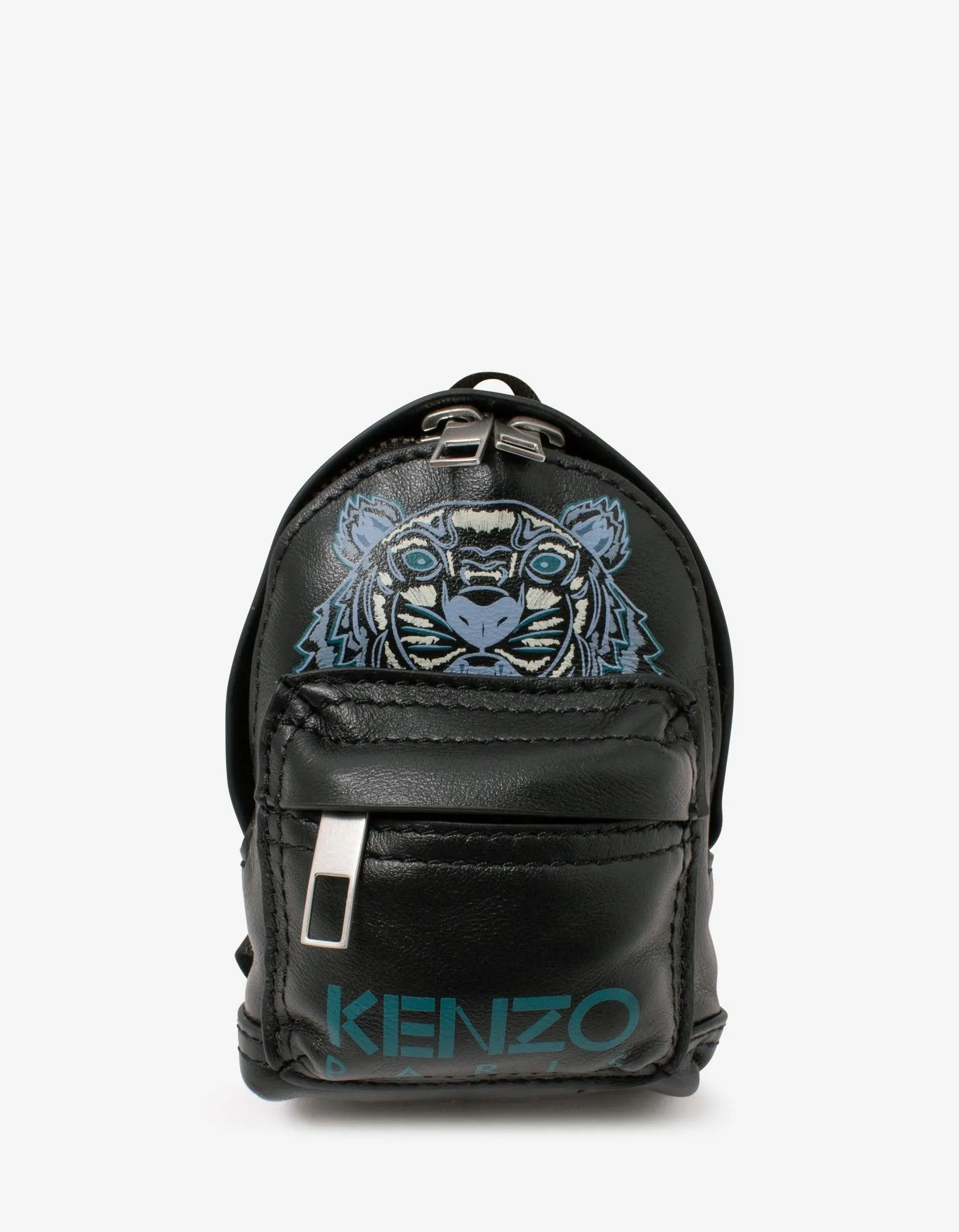 Black Tiger Backpack Leather Keychain