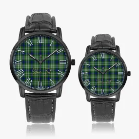 Blackadder Tartan Personalized Your Text Leather Trap Quartz Watch