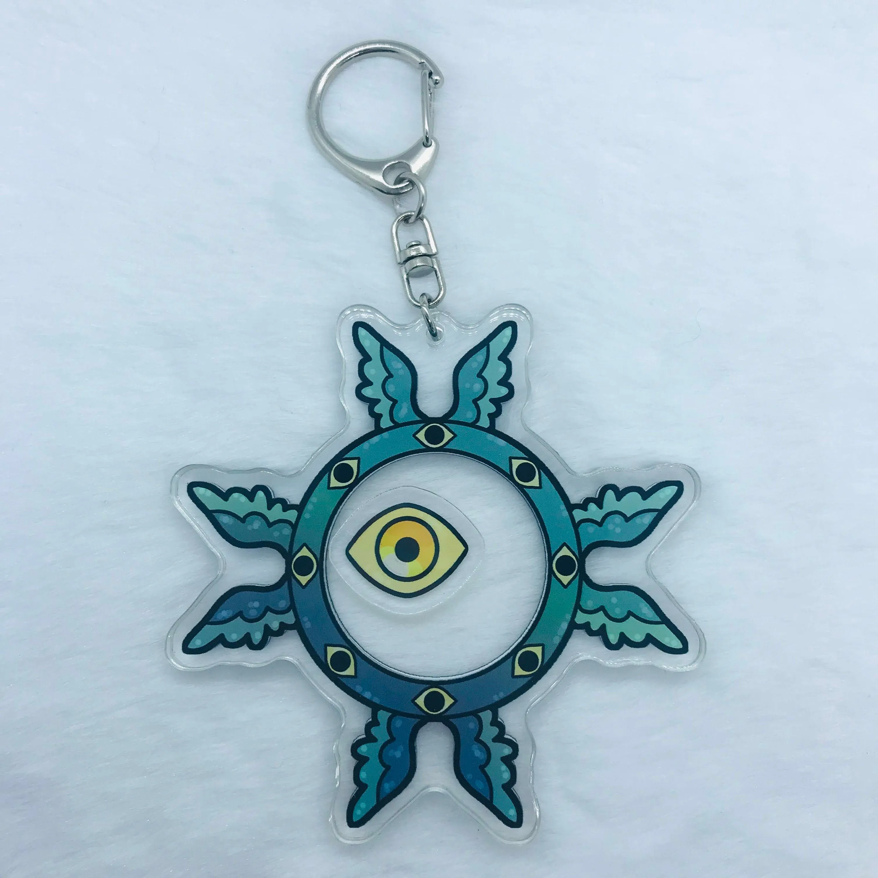 Blue Ophanim Shaker Keychain
