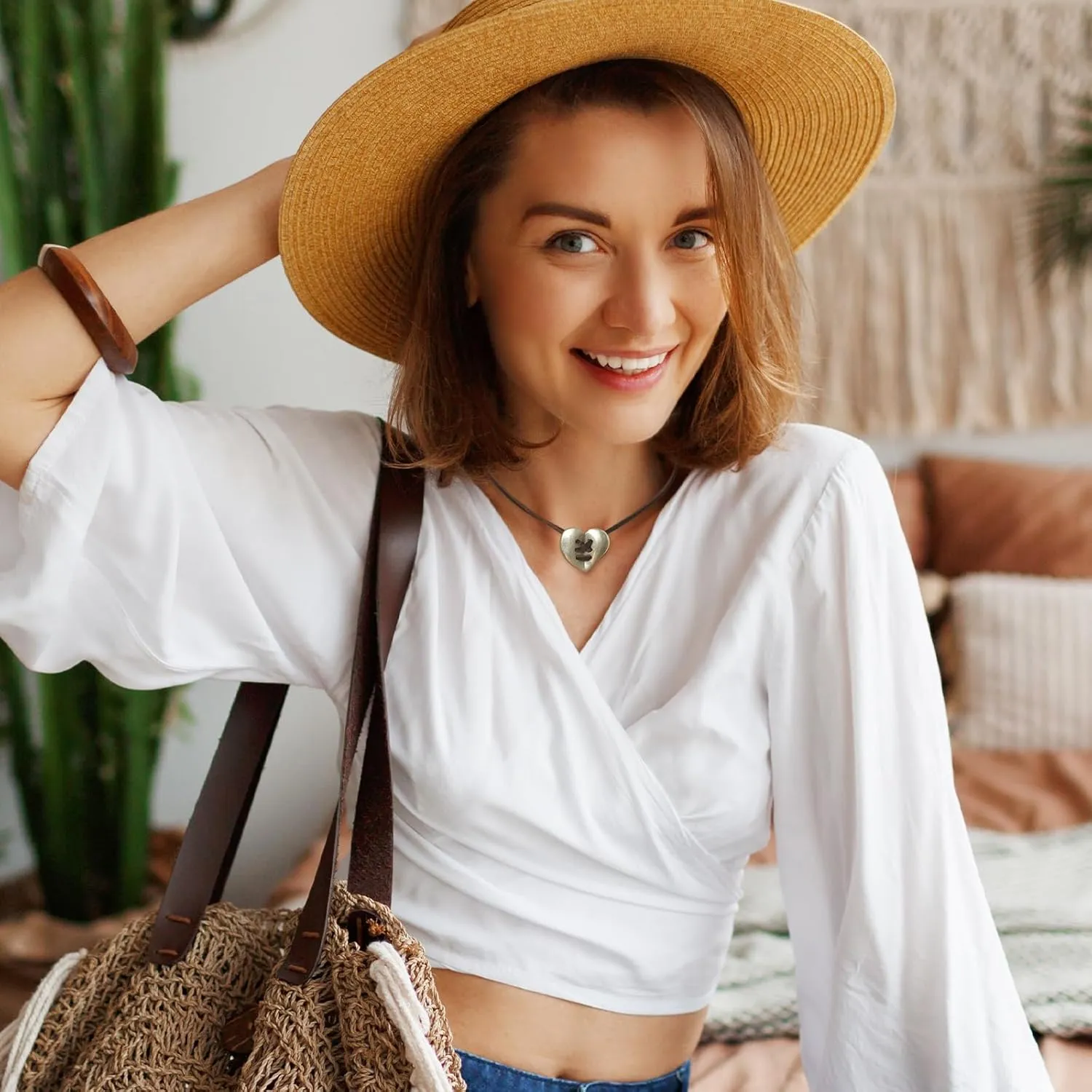 Boho Necklaces for Women Country Concert Outfits Black Choker Necklace Long Necklaces Western Jewelry Long Brown Suede Wrap Leather Necklace Cowgirl Nashville Outfits for Women