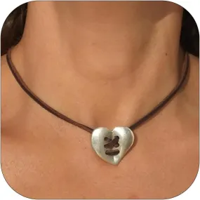 Boho Necklaces for Women Country Concert Outfits Black Choker Necklace Long Necklaces Western Jewelry Long Brown Suede Wrap Leather Necklace Cowgirl Nashville Outfits for Women
