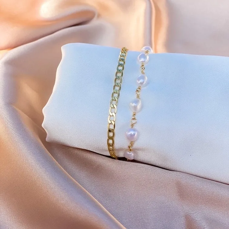 Bracelets for Women, Pearl Bracelet, Chain Bracelet, Beaded Bracelets Stacks, Bracelets for Women, Dainty Bracelets