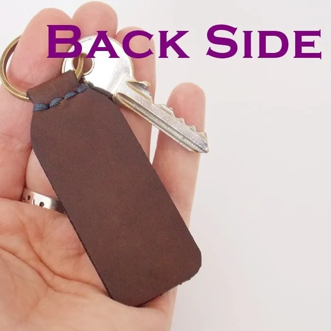 Butterfly Leather Keychain