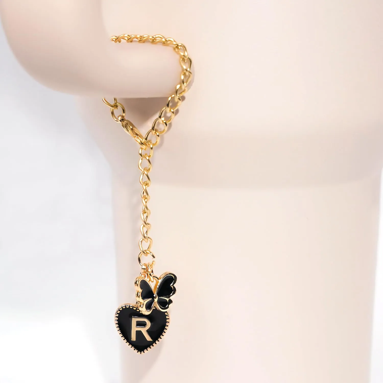 Butterfly Letter K Charm for Stanley Cup Accessories - 2PCS Name ID Handle for Tumbler, Initial Identification (Letter K)