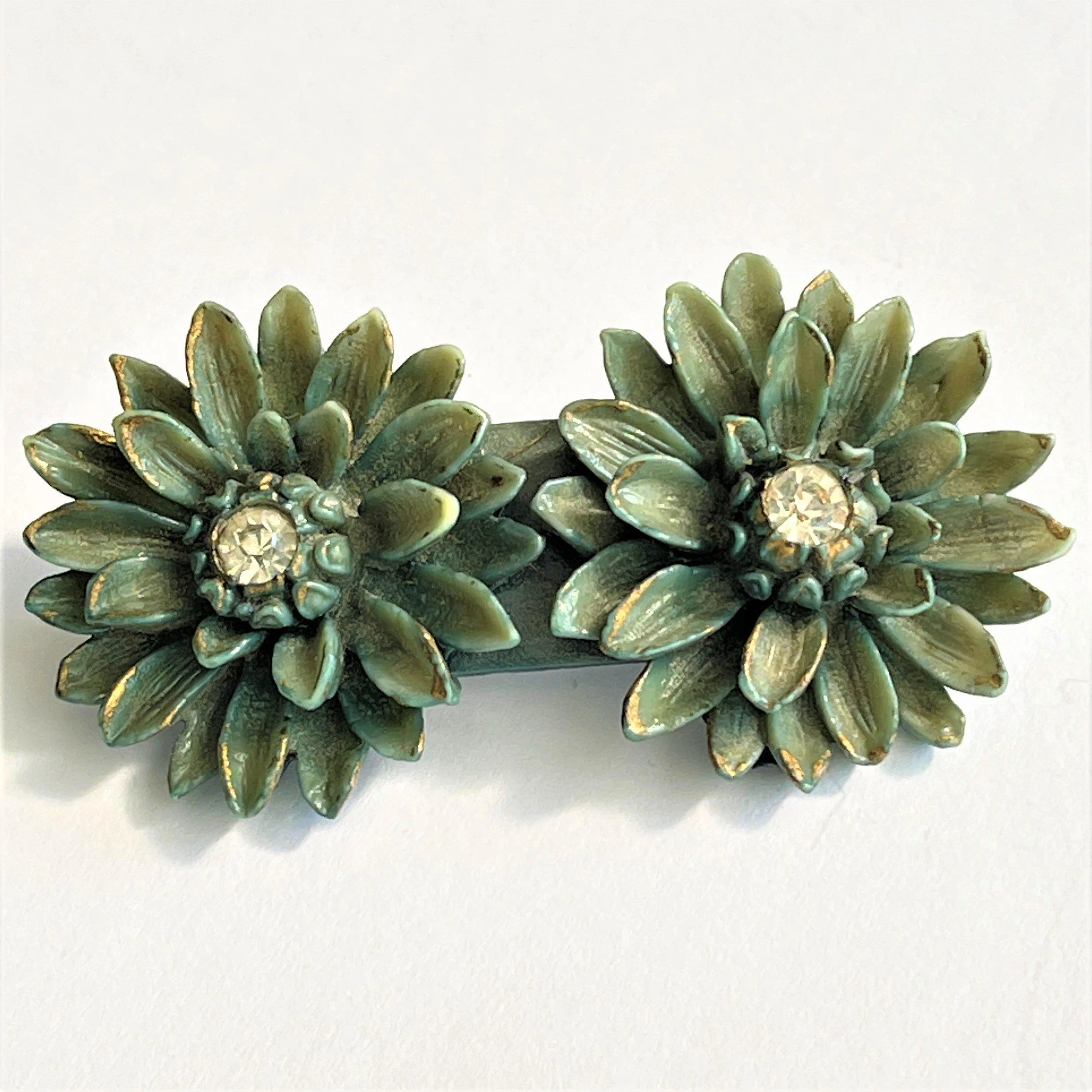 Celluloid Vintage Flower Head Brooch