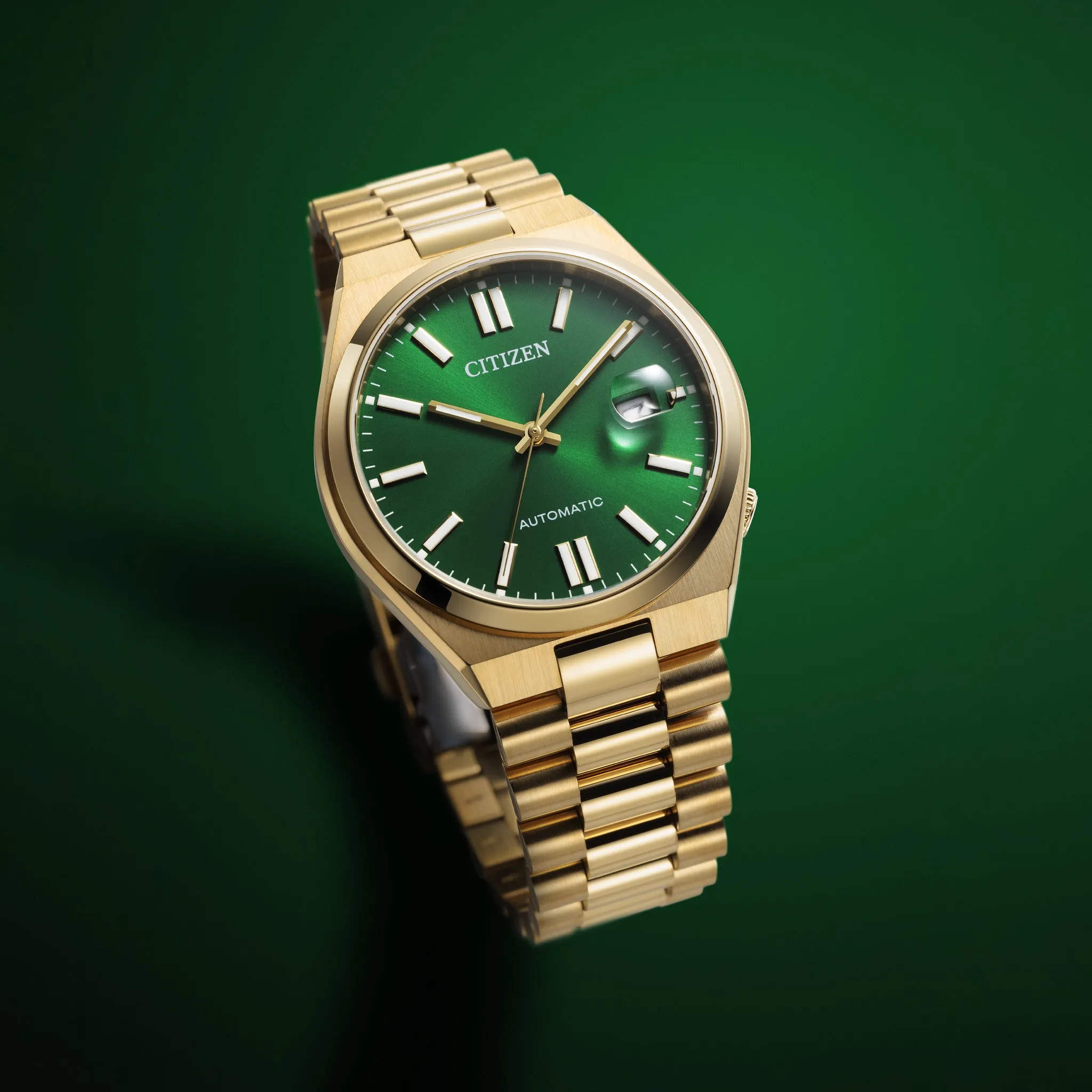 Citizen - NJ0152-51X - Green Dial Mechanical Stainless Steel Watch For Men