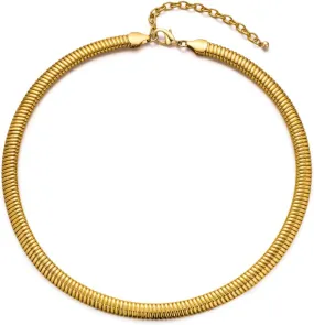 CLASSYZINT Gold Chunky Choker Necklace Large Wide Chain Short Chokers For Women Girls
