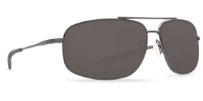 Costa Del Mar Shipmaster Sunglasses - Brushed Dark Gunmetal/Gray 580G