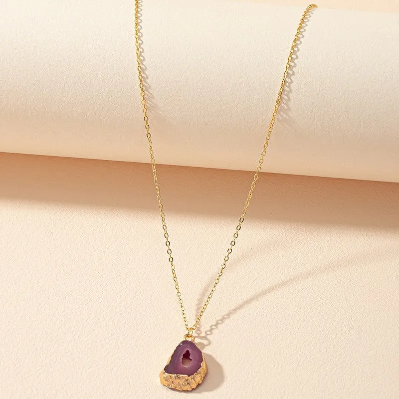 Crystal Bud Resin Necklace - Elegant Vienna Verve Collection