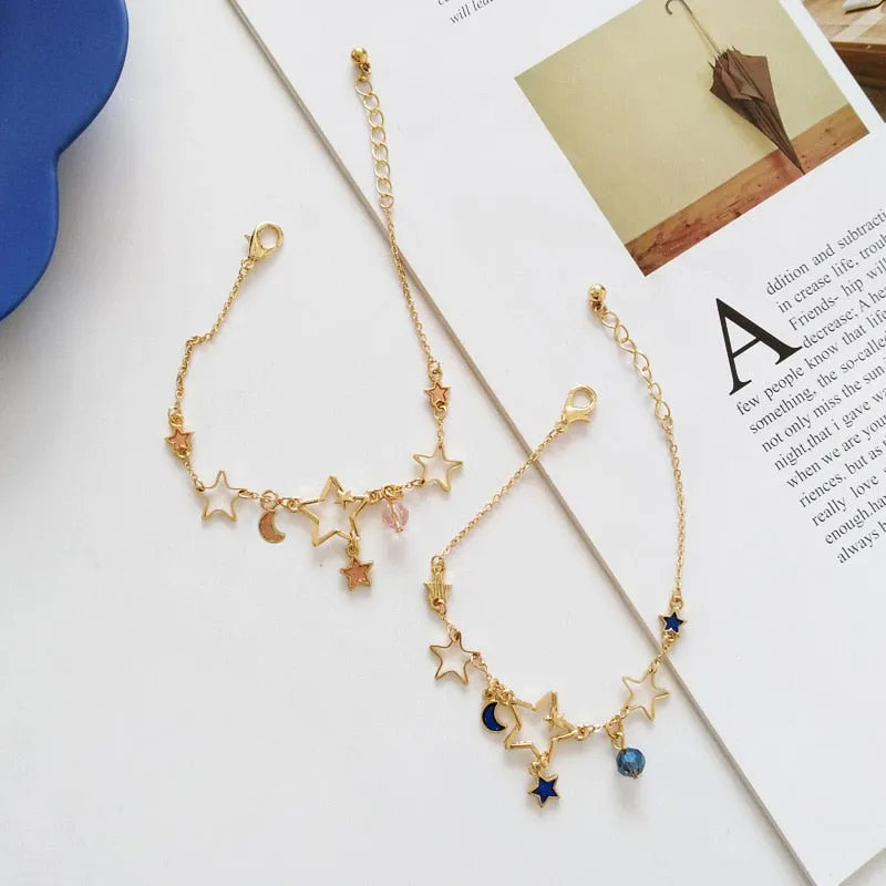 Crystal Pearl Chain Bracelet