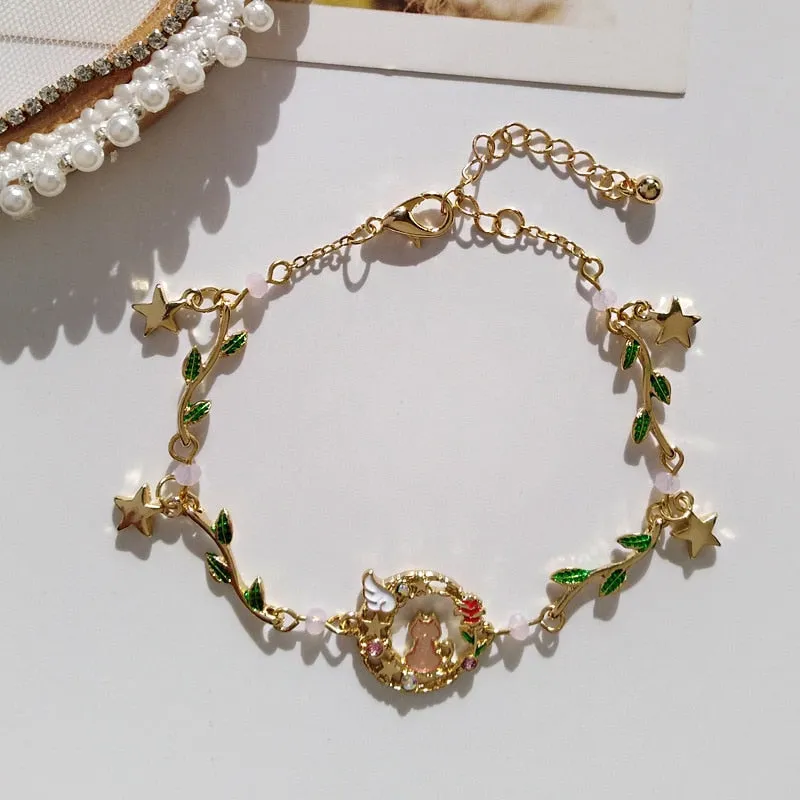Crystal Pearl Chain Bracelet