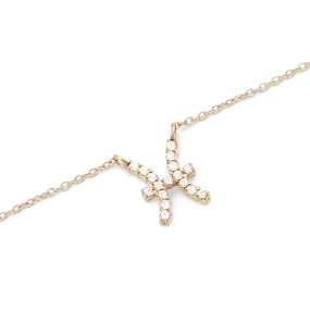 Crystal Zodiac Chain Necklace Gold