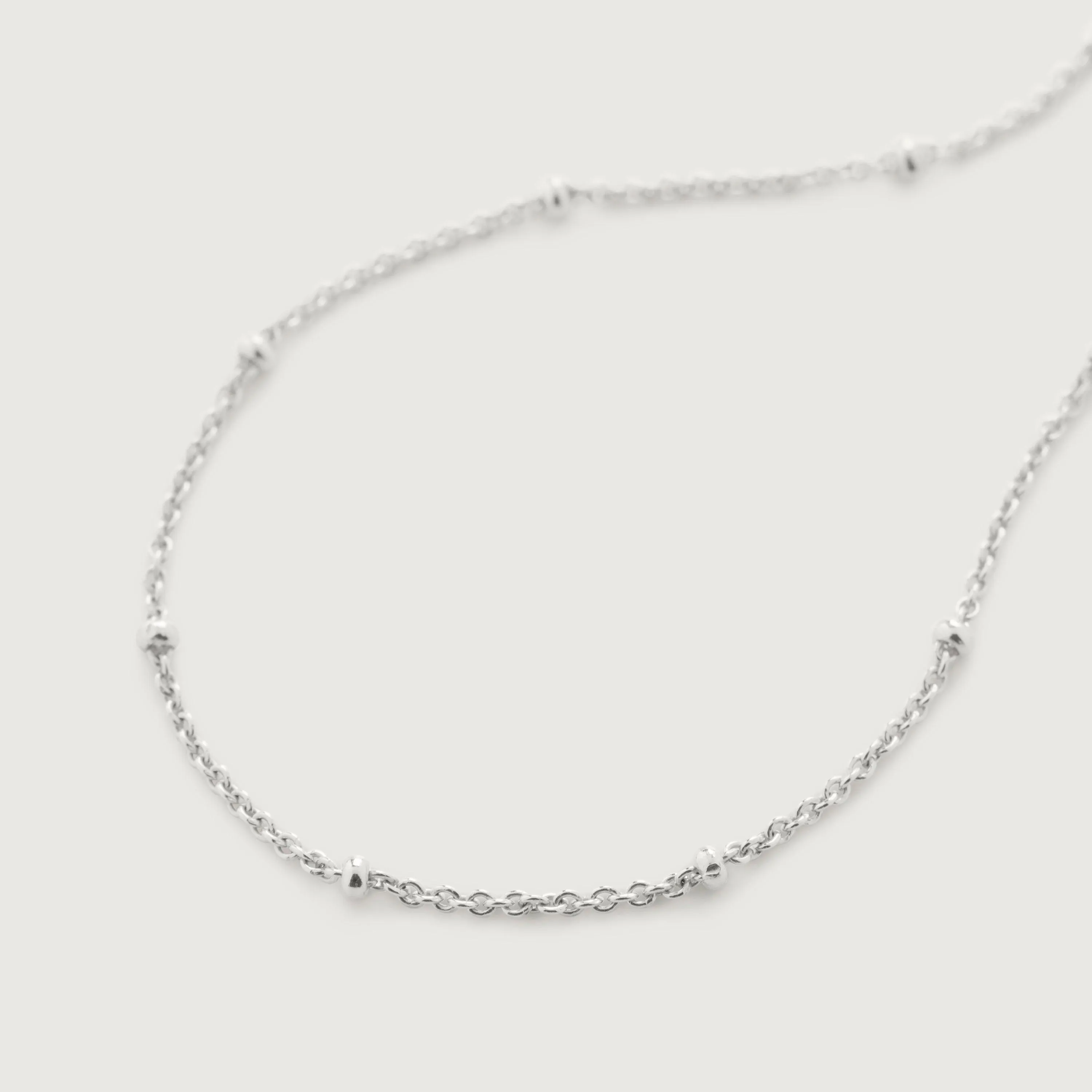 Dainty Beaded Anklet - Silver or 14k Gold