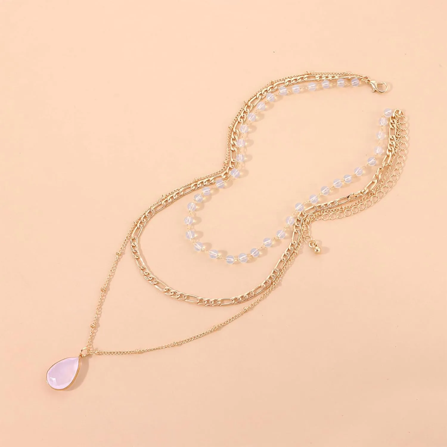 Dcfywl731 Layered Necklaces for Women Dainty Gold Necklace Stack Gold Long Necklaces Set Lariat Necklace Gold Jewelry Accessories