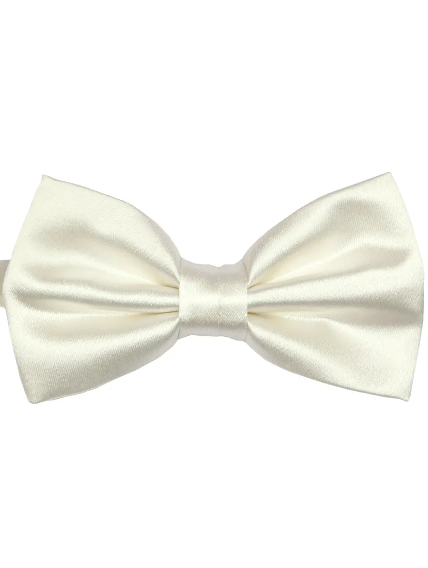 DÉCLIC Classic Plain Bow Tie - White