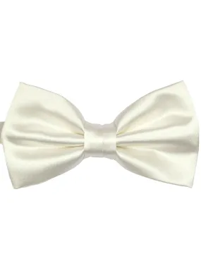 DÉCLIC Classic Plain Bow Tie - White