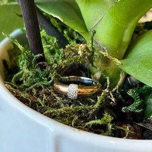 Domed Cubic Zirconia Ring