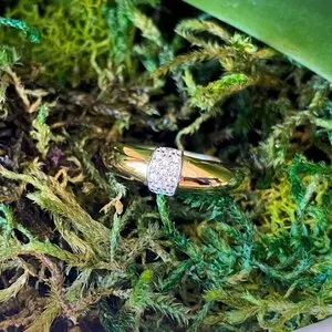 Domed Cubic Zirconia Ring