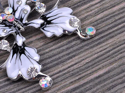 Enamel Wing Aurora Borealis Butterfly Pin Brooch