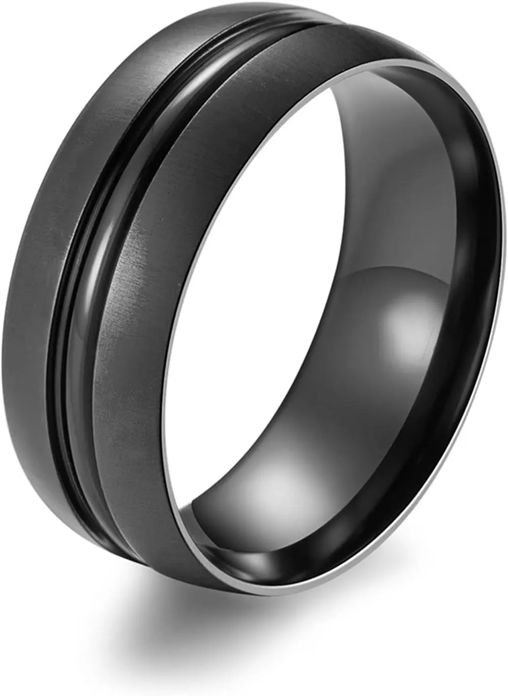 Finger Rings for Men Titanium Rings for Men, Men's Engagement Ring Groove Men's Rings Gifts for Mens Jewelry