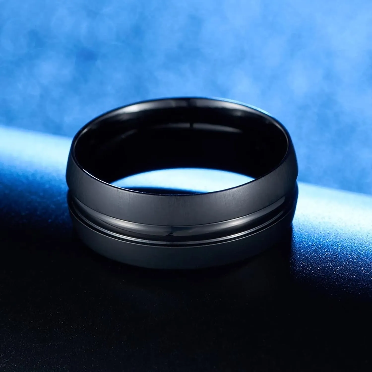 Finger Rings for Men Titanium Rings for Men, Men's Engagement Ring Groove Men's Rings Gifts for Mens Jewelry