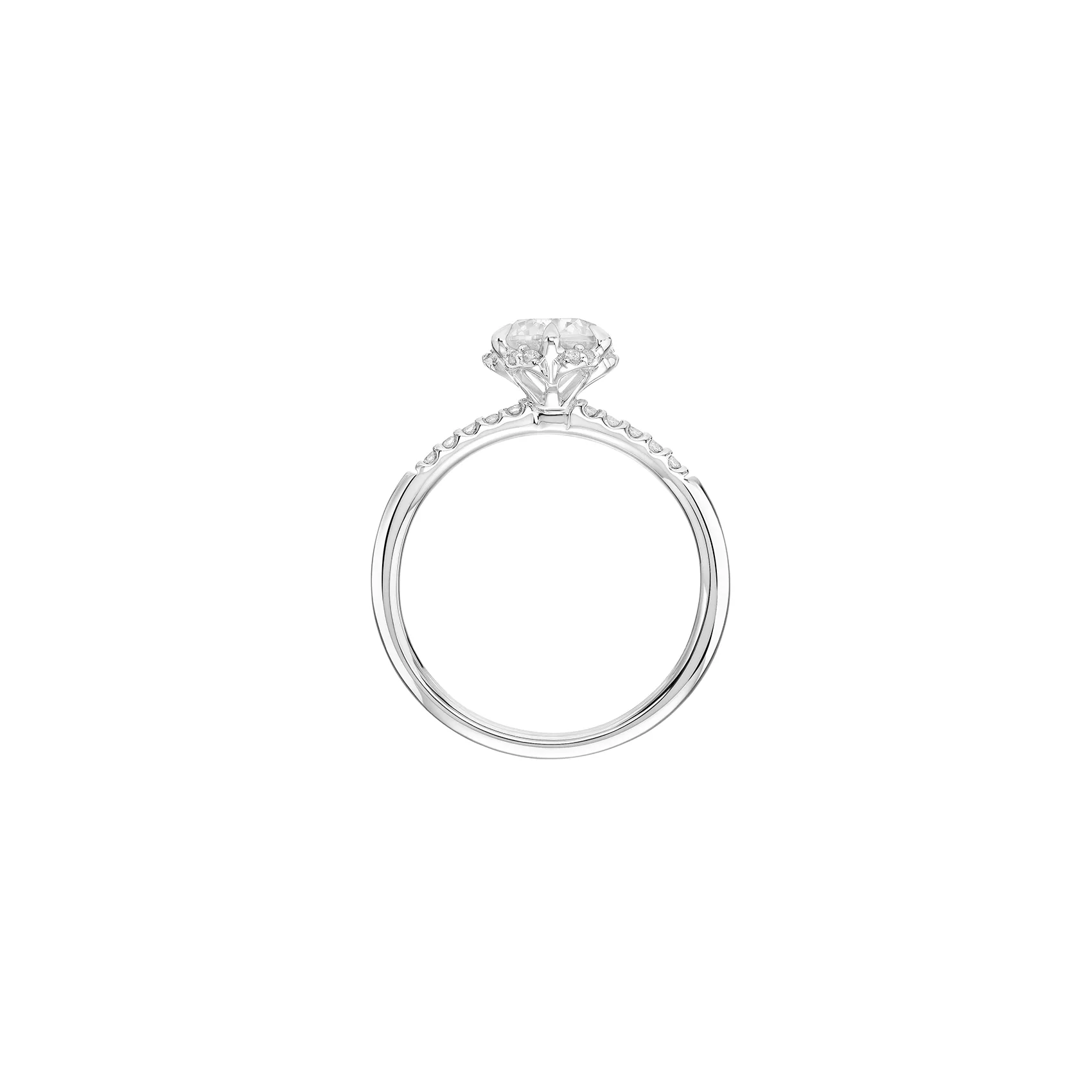 Fink's Exclusive 14K White Gold Round Diamond Six Prong Engagement Ring