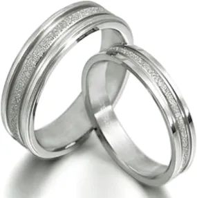 Gemini Groom & Bride Matching Couple Titanium Wedding Engagement Rings 6mm & 4mm Men Size : 12.5 Valentine
