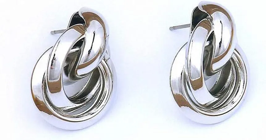 Gold Silver Knotted Stud Earrings Classic Twisted Small Stud Earrings Minimalist Studs Jewelry