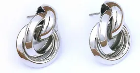 Gold Silver Knotted Stud Earrings Classic Twisted Small Stud Earrings Minimalist Studs Jewelry