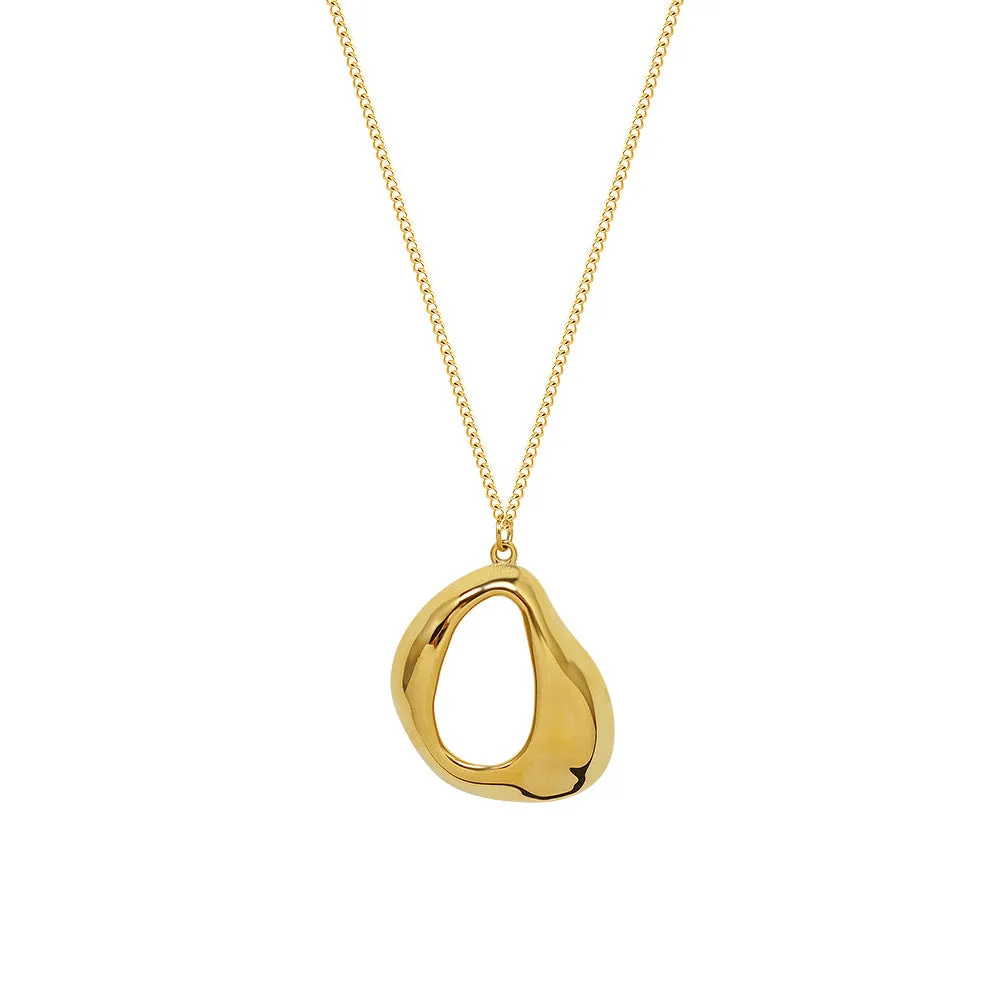 Hollow Geometric Pendant Necklace - Stylish Women's Collarbone Chain