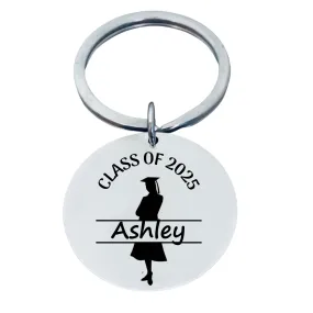 Infinity Collection - 2025 Graduation Gifts for Her, Personalized Charm Keychain with Name Engraved Charm for Women College Graduation Gifts for Her High School