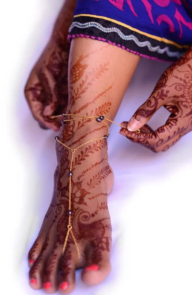 Kerala Pearl Wrap Anklet