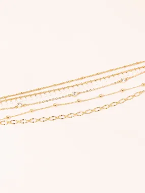 Layered Anklet Set
