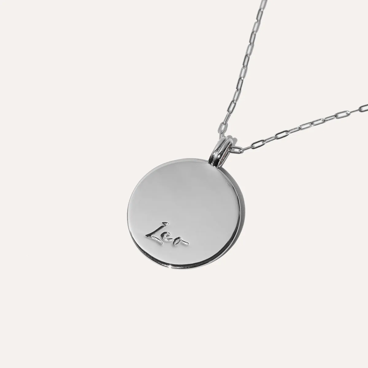 Leo Bold Zodiac Pendant Necklace in Silver