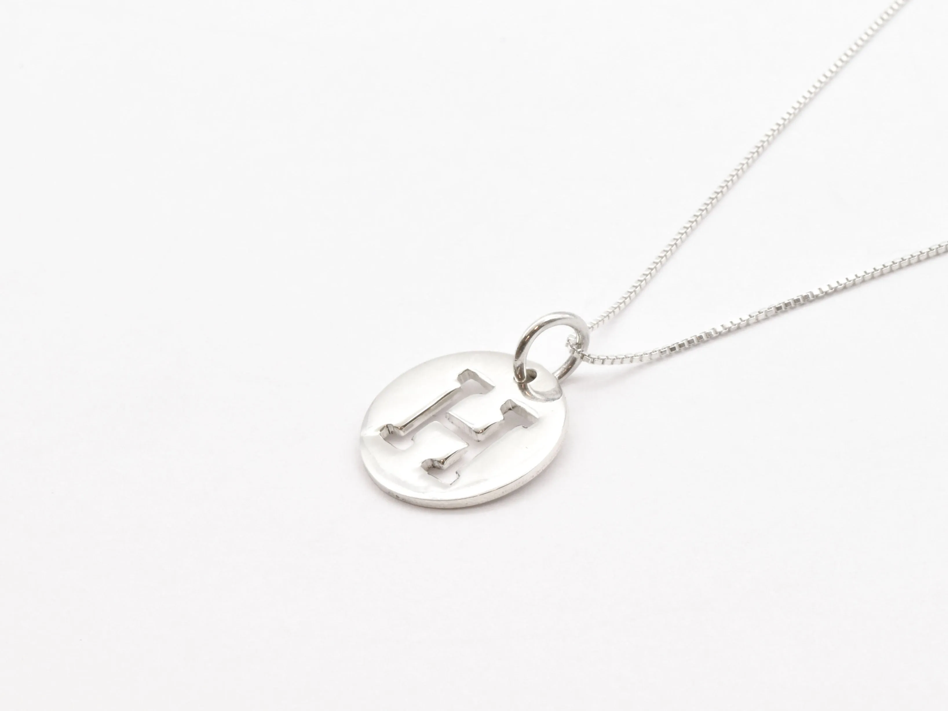 Letter H Pendant - Disc Letter Necklace - Alphabet Letter Necklace